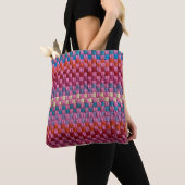 Retro Multicolor Potholder-controle Tote Bag (Dichtbij)