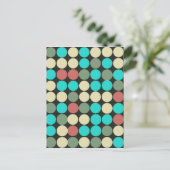Retro  Multicolored het Patroon van Circles Briefkaart (Staand voorkant)