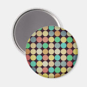 Retro Multicolored het Patroon van Circles Magneet (Voorkant / Achterkant)