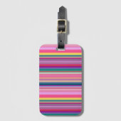 Retro multicolors strepen bagagelabel (Voorkant (verticaal))