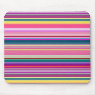 Retro multicolors strepen muismat