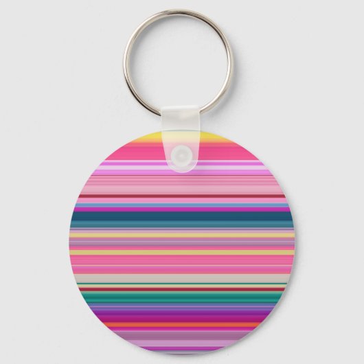 Retro multicolors strepen sleutelhanger (Voorkant)