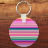 Retro multicolors strepen sleutelhanger (Voorkant)