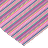Retro multicolors strepen tafelkleed (Gekanteld)