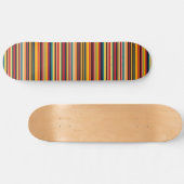 Retro Multicolour Stripe Modern Skateboard Deck (Horizontaal)