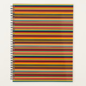 Retro Multicolour Stripe Modern Vintage Planner (Voorkant)