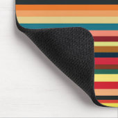 Retro Multicoloured Stripe Modern Mouse Pad  Muismat (Hoek)