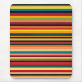 Retro Multicoloured Stripe Modern Mouse Pad  Muismat (Voorkant)