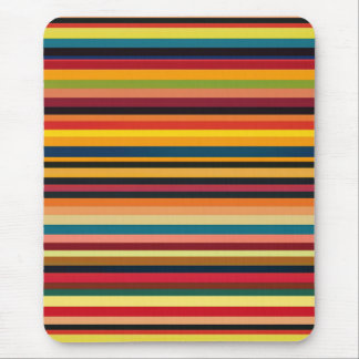Retro Multicoloured Stripe Modern Mouse Pad  Muismat