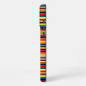 Retro Multicoloured Striped Print iPhone Case Hoesje (Linkerkant)