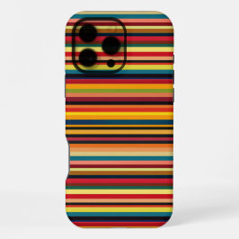 Retro Multicoloured Striped Print iPhone Case iPhone 16 Pro Max Hoesje