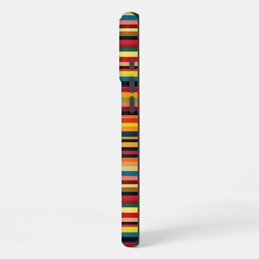 Retro Multicoloured Striped Print iPhone Case iPhone Hoesje (Linkerkant)