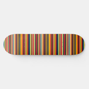 Retro Multikleur Streep Moderne Skateboard Deck