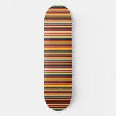 Retro Multikleur Streep Moderne Skateboard Deck (Voorkant)
