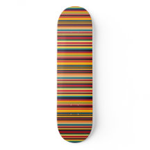 Retro Multikleur Streep Moderne Skateboard Deck