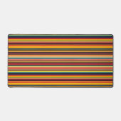 Retro Multikleur Streep Moderne Vintage Bureaumat (Voorkant)