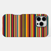 Retro multikleurige gestreepte print iPhone hoes Hoesje (Achterkant horizontaal)