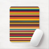 Retro multikleurige streep moderne muismat (Met muis)