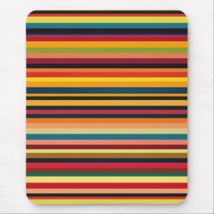 Retro multikleurige streep moderne muismat 