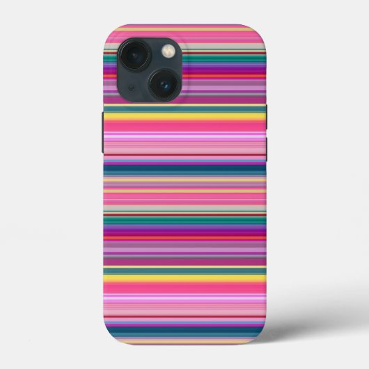 Retro multikleurige strepen Case-Mate iPhone case (Achterkant)