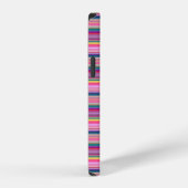 Retro multikleurige strepen iPhone hoesje (Rechterkant)