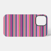 Retro multikleurige strepen iPhone hoesje (Achterkant horizontaal)