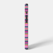 Retro multikleurige strepen iPhone hoesje (Linkerkant)