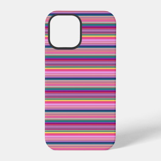 Retro multikleurige strepen iPhone hoesje (Achterkant)