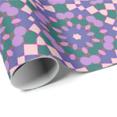 Retro multikleurpatroon cadeaupapier (Rol Hoek)