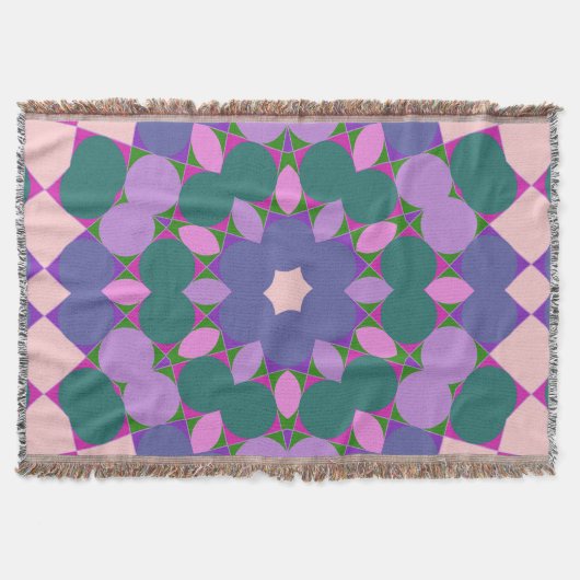 Retro multikleurpatroon deken (Voorkant)