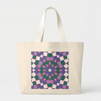 Retro multikleurpatroon grote tote bag