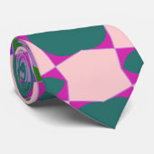 Retro multikleurpatroon stropdas (Opgerold)