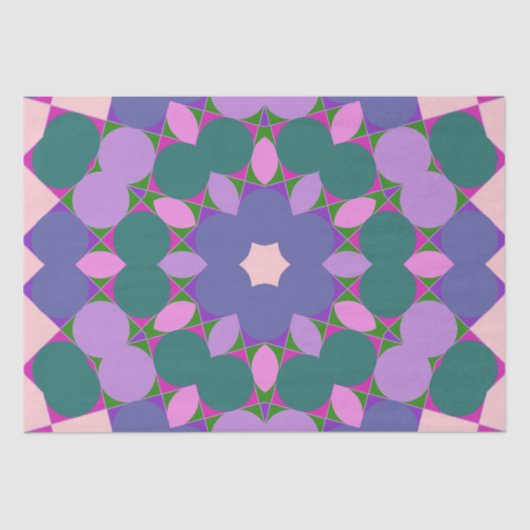 Retro multikleurpatroon tissuepapier (Voorkant)