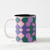 Retro multikleurpatroon tweekleurige koffiemok (Links)