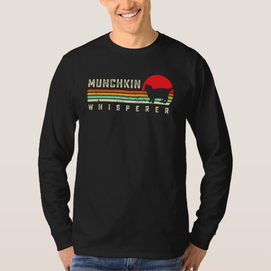 Retro Munchkin Kat  Mini Kat Moeder Schattig Huisd T-shirt (Voorkant)
