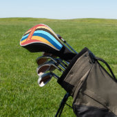 Retro Murmur Speld Gestreeptd met Naam Golfheadcover (Insitu)