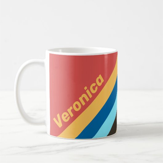 Retro Murmur Strepen met Naam Koffiemok (Links)