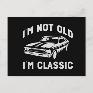 Retro Muscle Car Ik Ben Niet Oud Ik Ben Klassiek Briefkaart