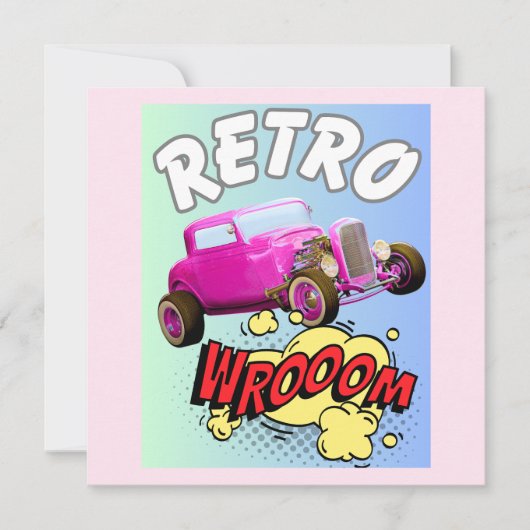 Retro Muscle Car Kaart (Voorkant)