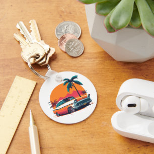 Retro Muscle Cars Classic Cool Sports Car Sleutelhanger