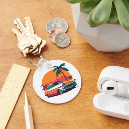  Retro Muscle Cars Classic Cool Sports Car Sleutelhanger (Bureau)