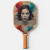 Retro Muse Pickleball Paddle Art (Voorkant)