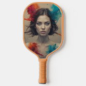 Retro Muse Pickleball Paddle Art (Achterkant)