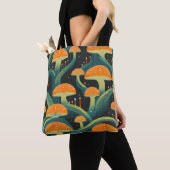 Retro Mushroom All-Over Print Tote Bag (Dichtbij)