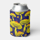 Retro Mushroom Art Koelbox Blikjeskoeler (Blikje Voorkant)