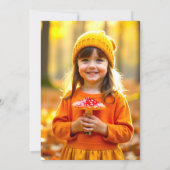 Retro Mushroom Herfst Verjaardagsfeest Foto Kaart (Achterkant)