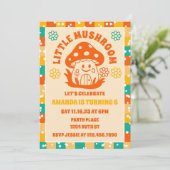 Retro Mushroom Herfst Verjaardagsfeest Kaart (Staand voorkant)