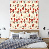 Retro Mushroom Kitchen Decor Canvas Art (Insitu (Slaapkamer))