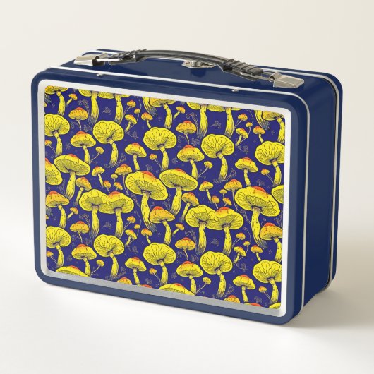 Retro Mushroom Lunch Box - Stijlvol & Uniek (Achterkant)