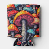 Retro Mushroom Magic Koelbox Blikjeskoeler (Achterkant)